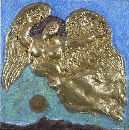 Aligi Sassu Milano 1912-2000 "La pace" cm. 31x31 - multiplo in bronzo...