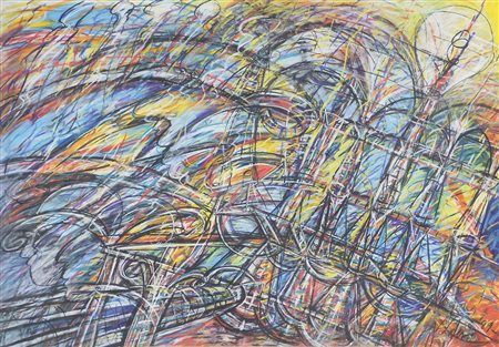 Philippa Blair 1945 "Piranesi's dream" cm. 59x84 - tecnica mista su carta...