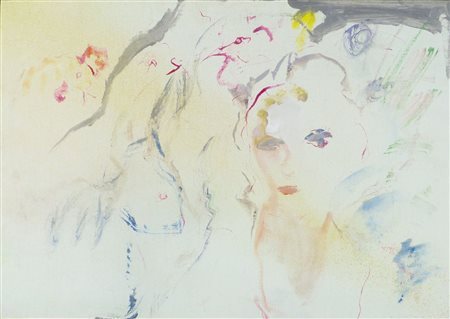 Ernesto Treccani 1929-2009 "Volto femminile" cm. 35x50 - olio su tela Firmato...