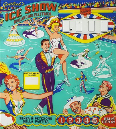 Lotto di 3 vetri di flipper, anni '70. cm. 55x50.