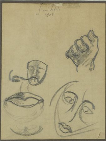 Fioravante Seibezzi 1906-1974 Lotto di 2 disegni a matita firmati e datati...