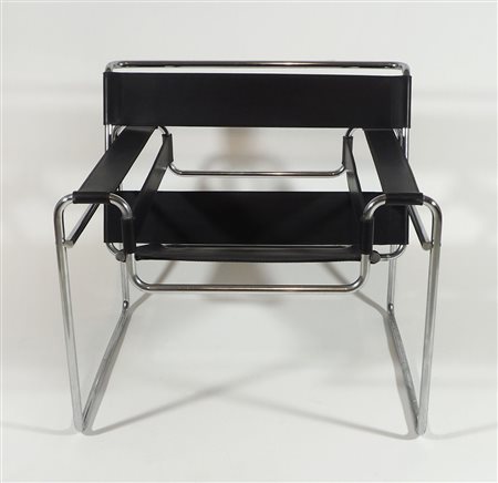 Gavina: sedia in tubolari di acciaio modello Wassily. Con etichetta...