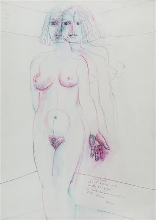 Bruno Cassinari Piacenza 1912-Milano 1992 "Nudi" (1974) cm. 70x50 -...