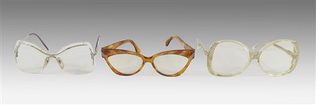 Lotto di 3 occhiali Vintage: Valentino, Nina Ricci e Nouvelle Vague.