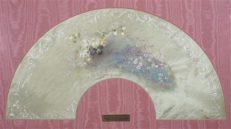 Friedrich Von Rossler 1842-1910 Ventaglio da matrimonio decorato con...