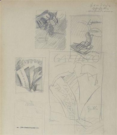 Marcello Dudovich Trieste 1878-Milano 1962 "Bozzetto per carte da parati" cm....