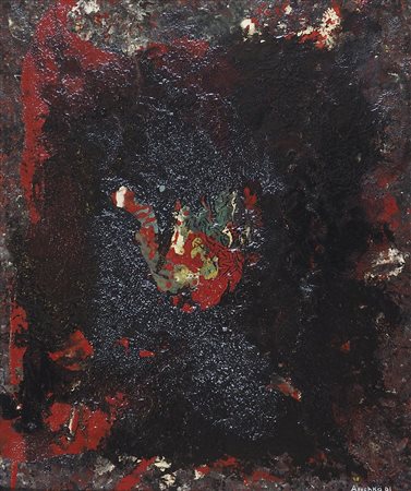 Franco Asco Trieste 1903-1980 "Composizione" cm. 60x50 - olio su tela Firmato...