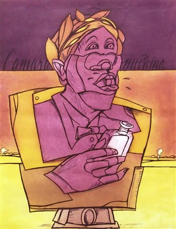 Valerio Adami 1935, Bologna (Bo) - [Italia] L'amara medicina acquaforte...
