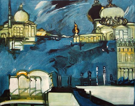 Remo Brindisi 1918, Roma (Rm) - 1996, Lido di Spina (Fe) - [Italia] Notturno...