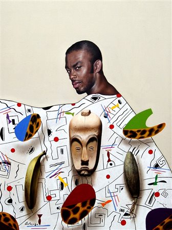 Alberto Lanteri 1955, Torino (To) - [Italia] Africa olio su tela 80x60 cm...