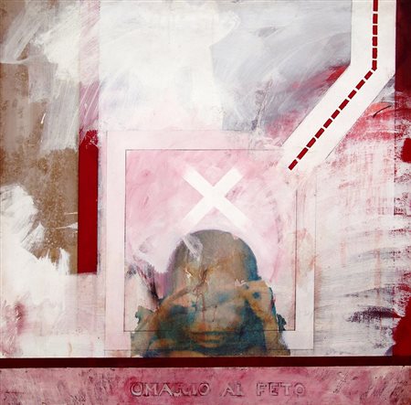 Paolo Baratella 1935, Bologna (Bo) - [Italia] Omaggio al feto olio su tela...