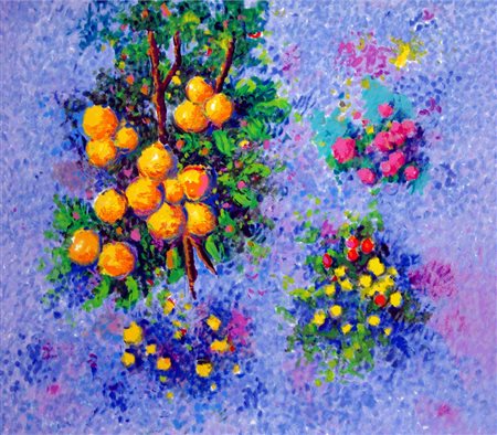 Antonio Pasciuti 1937, Lacedonia (Av) - [Italia] Fiori e frutta serigrafia...