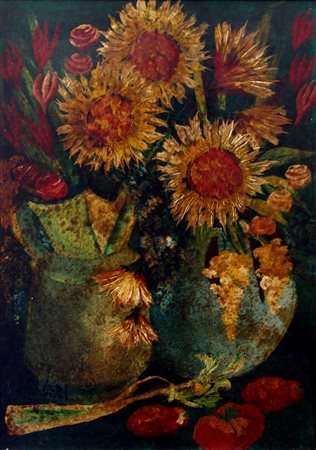 Manuel Campus 1928, Domus de Maria (Ca) - [Italia] Girasoli olio su faesite...