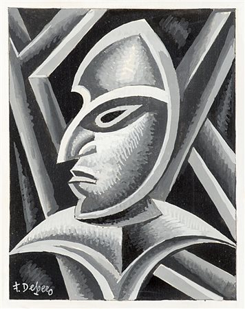 Fortunato Depero (Malosco 1892 - Rovereto 1960)"Automaschera" 1952tecnica...