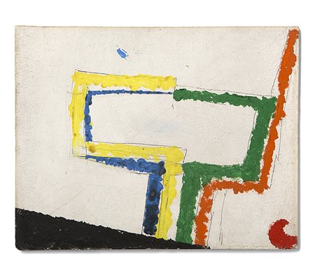 Osvaldo Licini (Monte Vidon Corrado 1894 - 1958)"Fiore fantastico" 1954olio...