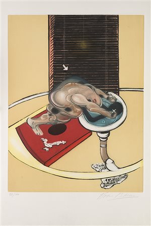 Francis Bacon (Dublino 1909 - Madrid 1992)"Figure at a Washbasin, from...