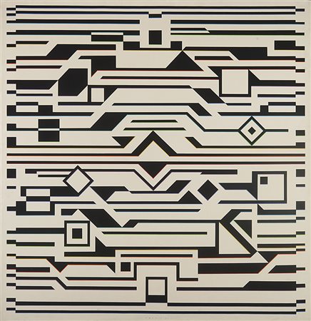 Victor Vasarely (Pecs 1906 - Parigi 1997)"GIZEH-K" 1957-1972acrilico su...