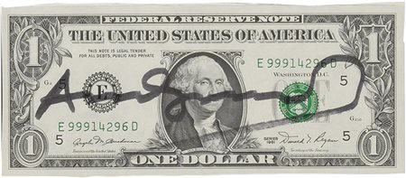 Andy Warhol, Pittsburgh 1928 - New York 1987, One Dollar Washington, Tecnica...