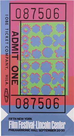Andy Warhol, Pittsburgh 1928 - New York 1987, Lincoln Center Ticket, 1967,...