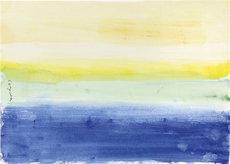 Antonio Corpora, Tunisi 1909 - Roma 2004, Mare e deserto, 1999, Acquerello su...