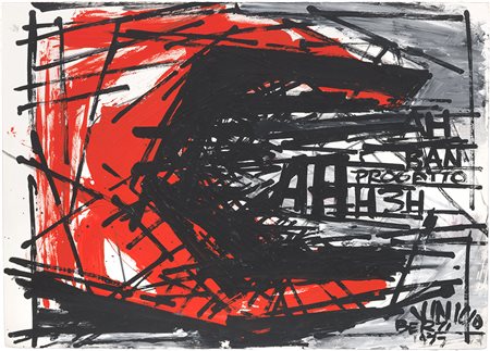 Vinicio Berti, Firenze 1921 - 1991, Senza titolo, 1977, Tempera su...