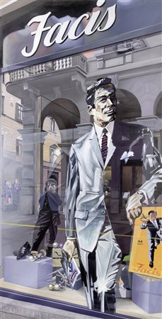 Enrico Ghinato, Lendinara (Ro) 1955, Facis - Lugano, 2013, Olio su tela, cm....