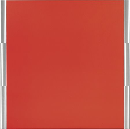 Getulio Alviani, Udine 1939 - Milano 2018, Superficie rossa + alluminio,...