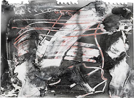 Emilio Vedova, Venezia 1919 - 2006, Oltre, 1990, Pittura su carta, cm....