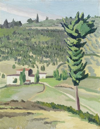 Alberto Magnelli, Firenze 1888 - Meudon 1971, Paesaggio, 1922-24, Olio su...