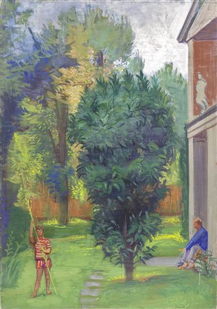 Achille Funi, Ferrara 1890 - Appiano Gentile (Co) 1972, Il giardino, 1960,...