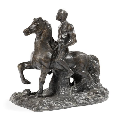 Giorgio de Chirico, Volos 1888 - Roma 1978, Cavallo e cavaliere (Dioscuro),...