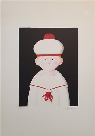 BUENO ANTONIO (1918 - 1984) Marinaretto Litografia 50x70 cm Firma in basso a...