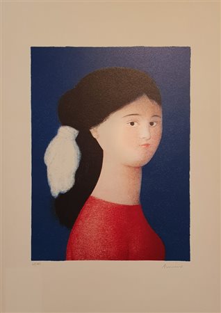 BUENO ANTONIO (1918 - 1984) Ragazza Litografia 50x70 cm Firma in basso a...
