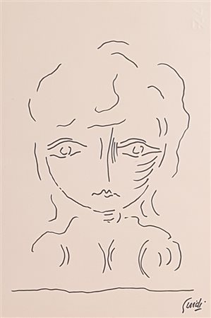 GUIDI VIRGILIO (1891 - 1984 ) Baronessa, 1981 Firma in basso a destra,...