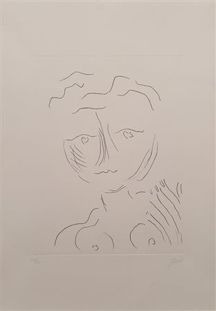 GUIDI VIRGILIO (1891 - 1984) Senza titolo, 1969 Acquaforte 35x50 cm Firma in...