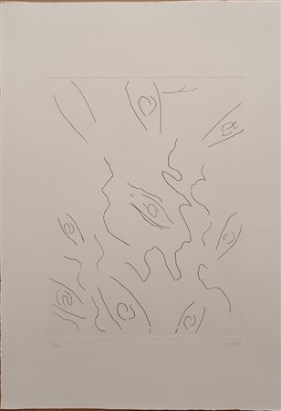 GUIDI VIRGILIO (1891 - 1984) Senza titolo, 1969 Acquaforte 35x50 cm Firma in...