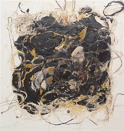 CAVALLARIN CINZIO (1942) Senza titolo, 2018 Tecnica mista su tavola 38x40 cm...