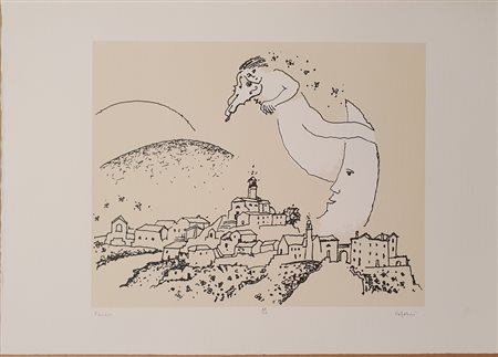 CALABRO VICO (1938) Facen Litografia su carta 50x35 cm Firma in basso a...