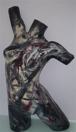 MANICARDI SIMONETTA (1960) Acier, 2018 Scultura in poliuretano con collages e...