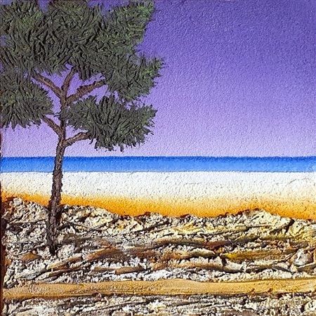 Paschetta Mario (1949) Spiaggia verso Grosseto, 1997 Tecnica mista su tela...