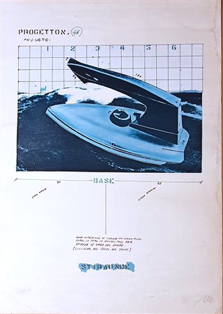 PLESSI FABRIZIO (1940) Stiraonde, 1973 Litografia 50x70 cm Firma in basso a...