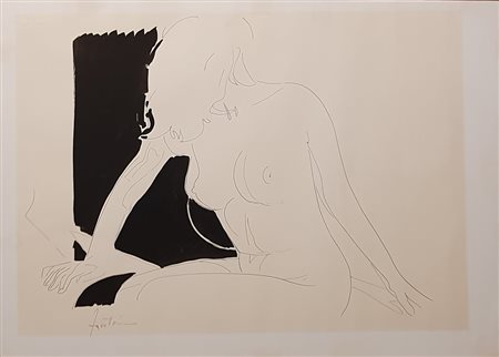 FAVOTTO SERGIO (1945) Senza titolo China su carta 50x70 cm Firma in basso a...