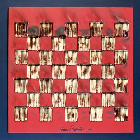 AUBERTIN BERNARD (1934 - 2015) Dessin de feu, 2007 Tecnica mista su tavola...