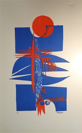 BRUSATI MICHELE Senza titolo Tecnica mista su alluminio 25x40 cm Firma in...