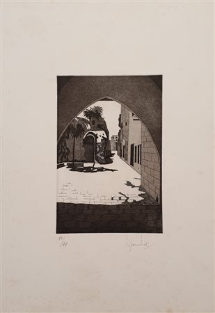 TOSI BRUNO Senza titolo Acquaforte 35x50 cm Firma in basso a destra e...