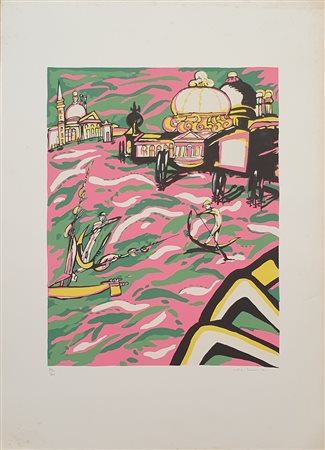 BRINDISI REMO (1918 - 1996) Venezia Litografia su carta 70x50 cm Tiratura...