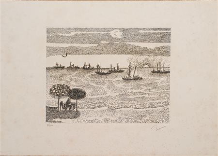 ZANCANARO TONO (1906 - 1985) Senza titolo Acquaforte 50x35 cm Tiratura in...