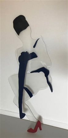 LODOLA MARCO (1955) Strip, '90 Smalti su plexiglass 125x30 cm Firma al retro...