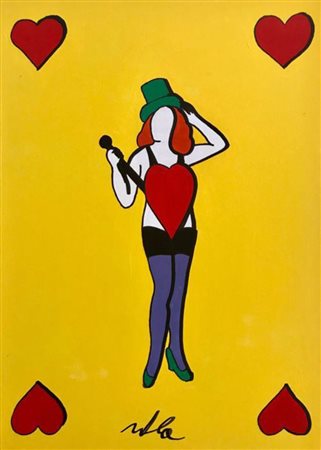 LODOLA MARCO (1955) Senza titolo Smalti e acrilici su tela 70x50 cm Firma in...