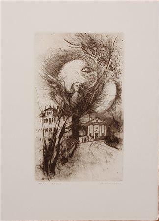 MARCON LUIGI (1938) Facen Incisione su carta 27x34 cm Firma in basso a...